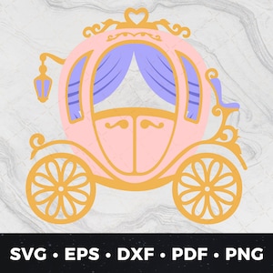 Princess Carriage svg, Princess Carriage Cut File, Princess svg, Princess Clipart, Princess Carriage Clip Art, Princess Vector, Princess png
