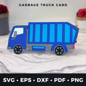 Müllsammler Geschenk, Müllwagen Karte svg, Recycling Karte svg, Recycling LKW Kartenvorlage SVG, Sanitation Worker Card svg, LKW svg