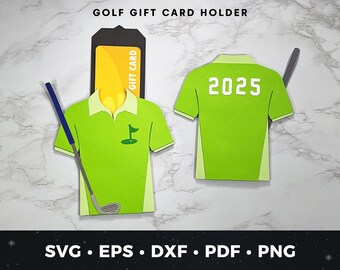Golf Polo Gift Card Holder SVG, Golf Shirt Card, Sports Gift Card Holder, Cricut Golf Cut File, DIY Golf Polo Card SVG