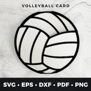 Volley-ball carte Svg, carte d'entraîneur de volley-ball bricolage, carte d'amateur de sport, svg de volley-ball, bricolage carte de volley-ball coupe fichier, svg cadeau volley-ball