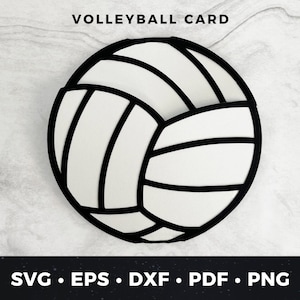 Volleyball Card Svg, DIY Volleyball Coach Card, Sports Lover Card, Volleyball svg, DIY Volleyball Card Cut File, Volleyball Gift svg