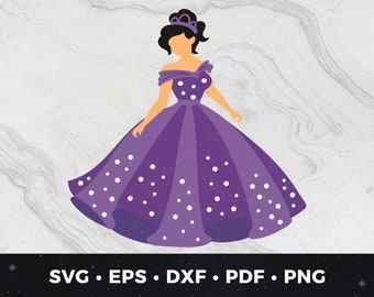 Quinceañera svg, Quinceaños svg, Quince svg, Quinceanera Cut File svg, Princess svg, Ballgown svg, Quinceañera Dress svg, Princess Dress svg