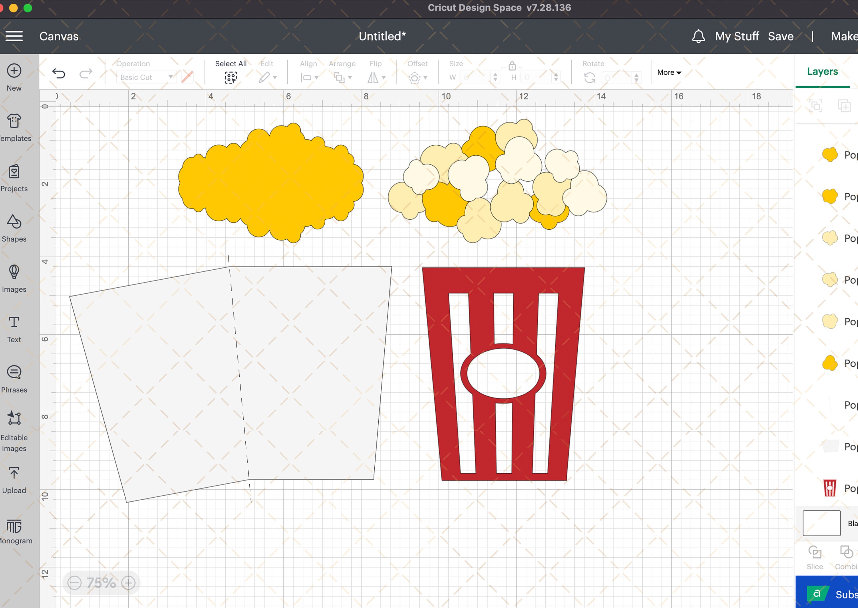 Popcorn Card Template Svg Popcorn Svg Popcorn Birthday Card - Etsy Hong ...