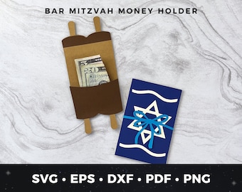 Bar Mitzvah Money Holder, DIY Bar Mitzvah Card, Bar Mitzvah svg, Bar Mitzvah Cut File, Cricut Project, Bar Mitzvah Gift Card svg, Torah