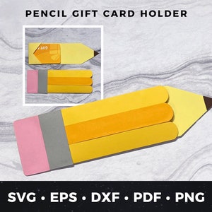 Modelo de porta-cartão-presente de lápis, presente de agradecimento ao professor svg, porta-cartão-presente de professor svg, professor svg, presente faça você mesmo para professor, lápis svg