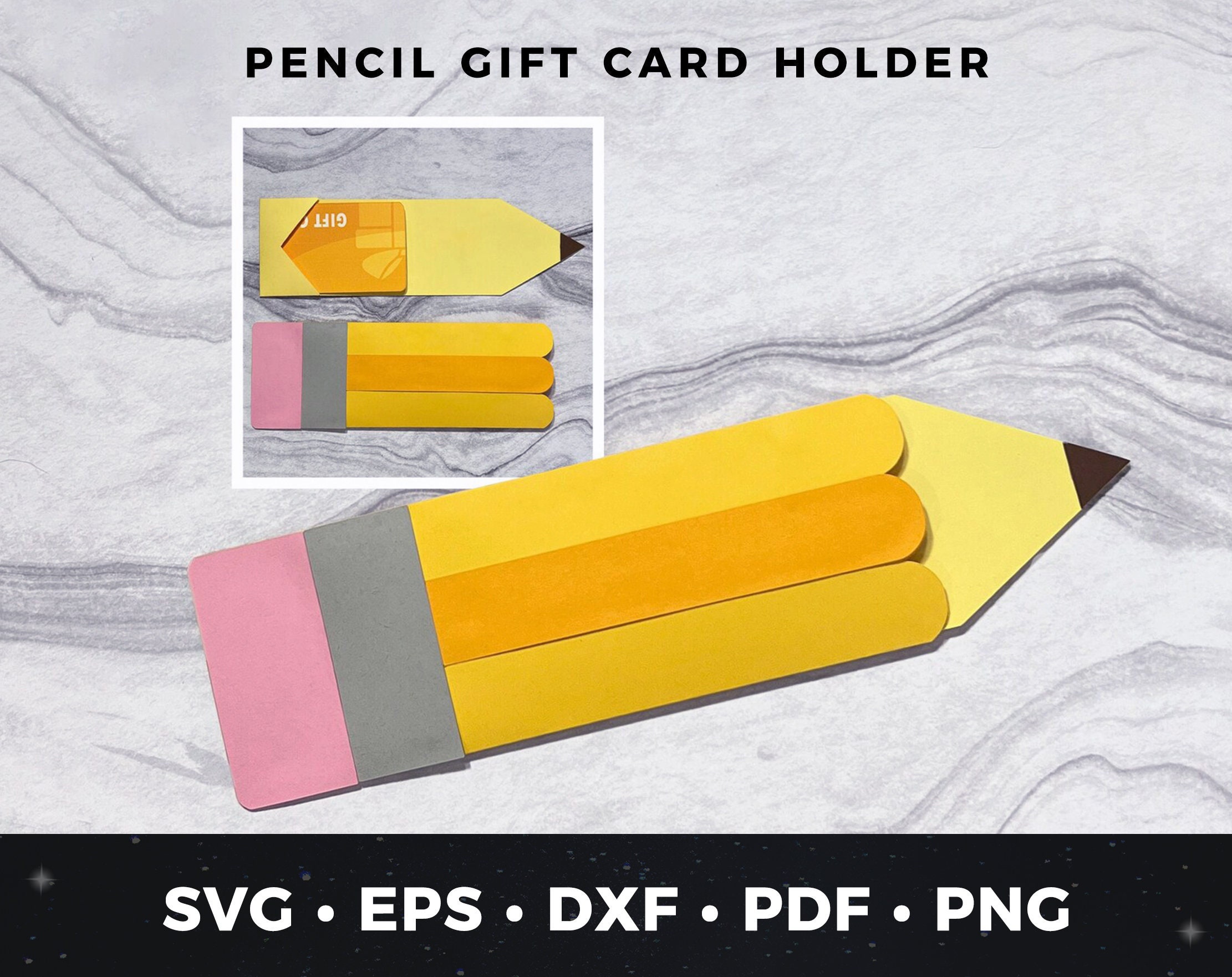 Pencil Gift Card Holder Template, Teacher Appreciation Gift svg, Teacher Gift card Holder svg, Teacher svg, DIY Teacher Gift, Pencil svg