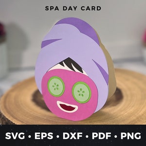 Carte d'anniversaire journée spa svg, svg journée de spa, carte de fête des mères svg, bricolage carte de fête des mères, carte d'anniversaire de spa svg, fichier de coupe d'anniversaire de spa, journée de spa
