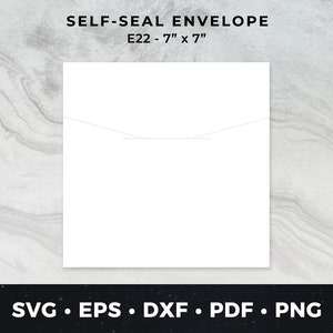 E22: 7" x 7" - Reusable Self Sealing Envelope svg, Envelope svg, Envelope Download, Self Seal Envelope svg, DIY Envelopes, Envelope vector