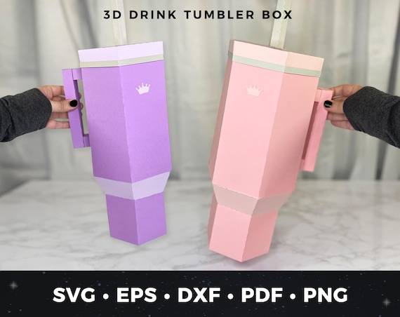 3D Paper Drink Tumbler Gift Box SVG, 3D Drink Cup Template, Large Iced  Coffee Box, Big Paper Craft, Drink Tumbler Favors Svg, Cricut Craft - Etsy