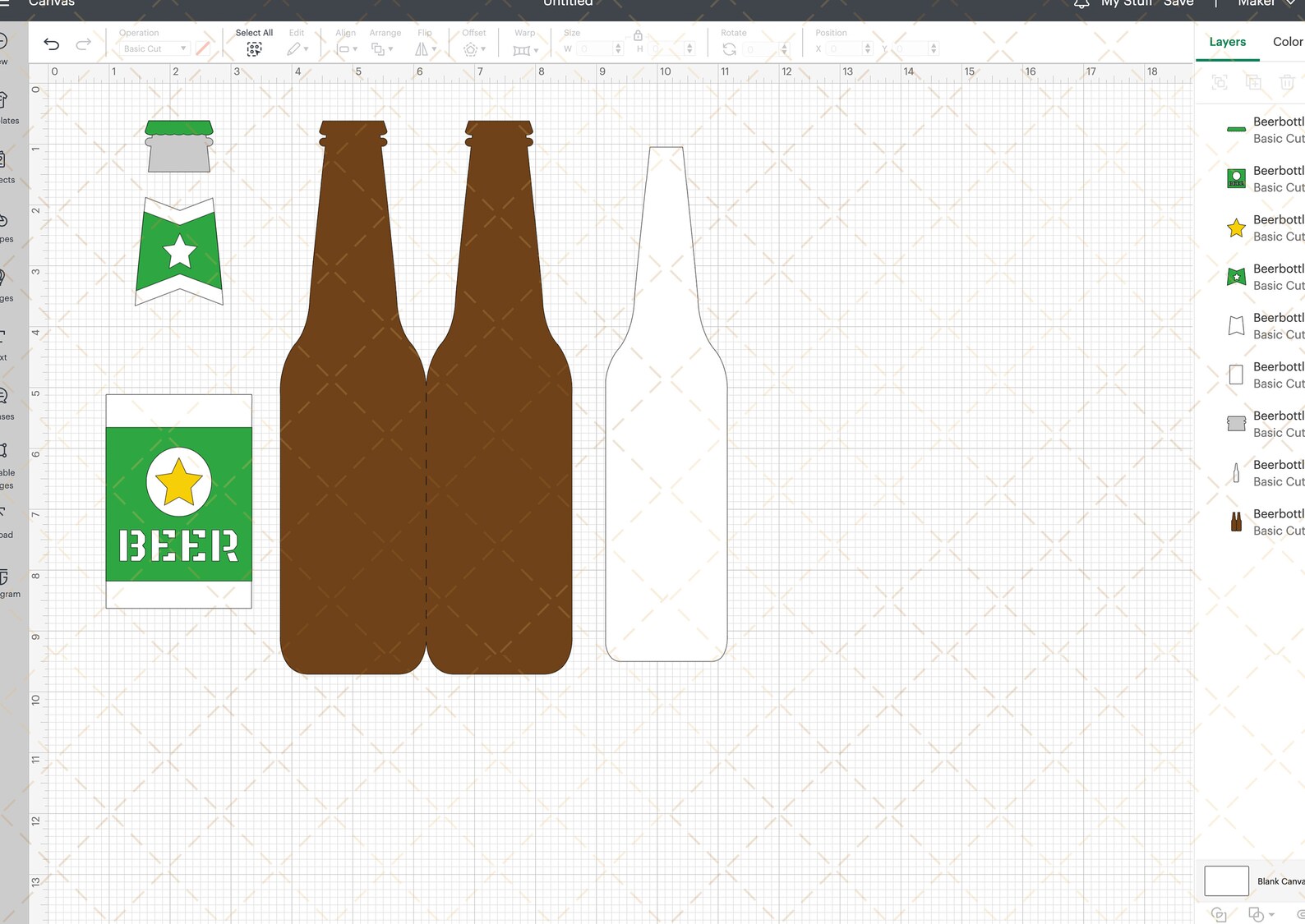 Beer Bottle Card Svg, Beer Birthday Card Svg, Beer Lover Card Cut File ...