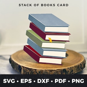 Bücher Karte svg, Buchliebhaber Karte svg, DIY Lehrer Karte svg, Bibliothek Geburtstagskarte, Bibliothekar Karte, Bibliophile Karte svg, Buch Grußkarte