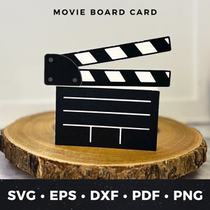 Film Film Clapboard svg, Filmkarte svg, Film svg, Film Clap Board Cut-Datei, Film Geburtstagskarte svg, Film Karte svg, Film Schulkarte