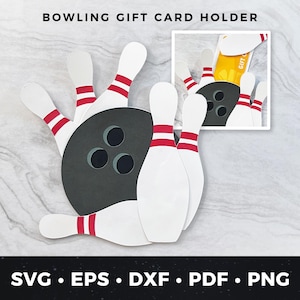 Bowling Geschenkkartenhalter SVG, Sport Geschenkkarte SVG, DIY Bowling Geschenk, Bowling Party Geschenkkarte, Bowling Thema Geschenkkarte pdf Bowl Geburtstagskarte