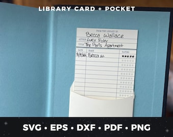 Library Card Slip and Pocket svg, Personal Library Checkout Card Download, DIY Little Library Card, Library Card Pocket, Book Loan Insert