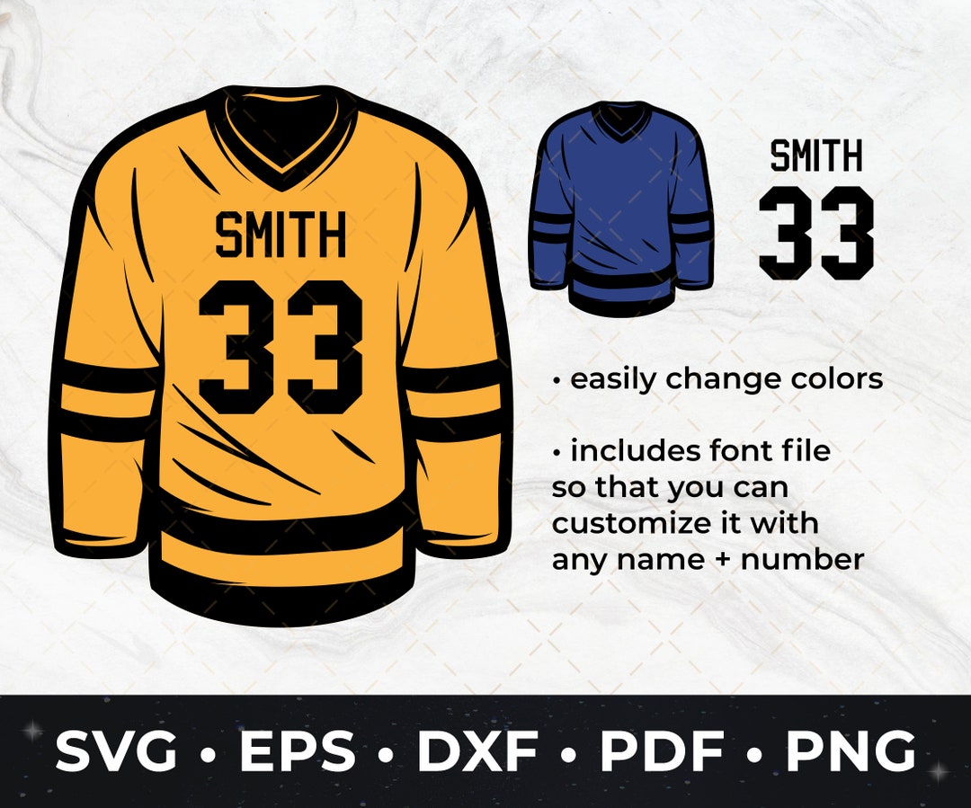 Hockey Jersey Svg Png Pdf Dxf Eps Hockey Sayings Hockey - Etsy