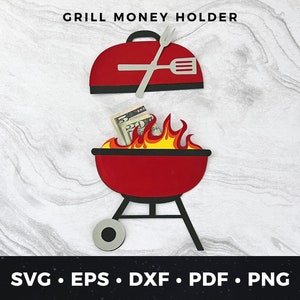 Porta-dinheiro para grelha svg, Cartão para grelha svg, Porta-dinheiro para grelha svg, Cartão faça você mesmo para o pai, Cartão para grillmaster svg, Arquivo de corte para grelha, Cartão para grelhar svg