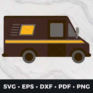Delivery Truck svg, Delivery Driver svg, Delivery Cut File, Mail Carrier Cut File, UPS Inspired truck svg, UPS svg, Delivery Clipart