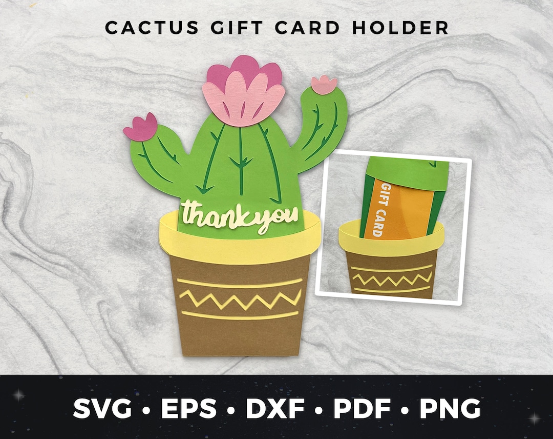 Thank You Gift Card Holder, Cactus Gift Card Holder, DIY Thank You Card