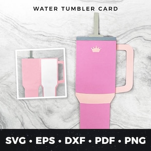 Cartão de felicitações de copo de água SVG, cartão de hidratação, cartão de garrafa de água faça você mesmo, cartão de presente para amantes de bebidas, cartão de aniversário de utensílios para bebidas SVG