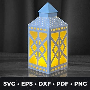 Rustic Lantern SVG, 3D Paper Lantern for Wedding Decor, Shower Centerpiece, DIY Paper Lantern Cut File, Luminary Craft, Table Decoration svg