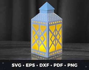 Rustic Lantern SVG, 3D Paper Lantern for Wedding Decor, Shower Centerpiece, DIY Paper Lantern Cut File, Luminary Craft, Table Decoration svg