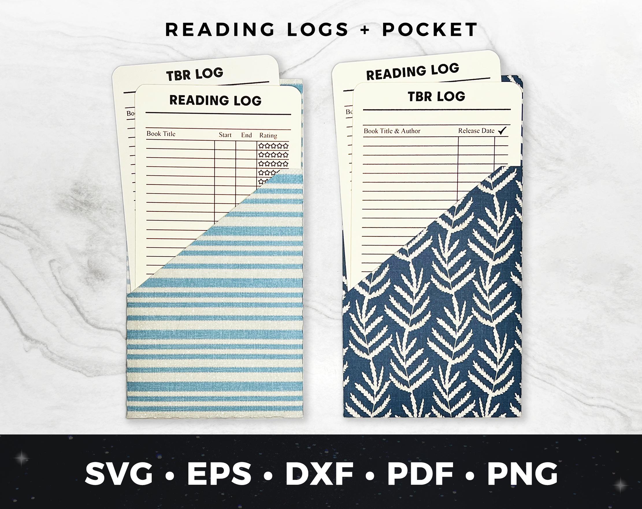 Reading Log Bookmark SVG, TBR Log, Printable Bookmark, Library Card Bookmark, Reading Log Tracker pdf, Reading Journal png, Book Tracker svg