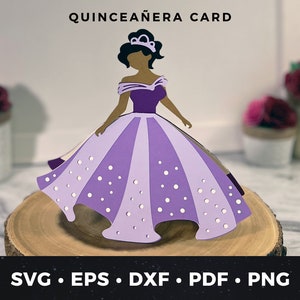 Quinceaños Karte svg, Quinceaños Karte svg, Quitte Karte svg, Quinceanera Card Cut File svg, Princess Card Cut File svg, Princess Card Cut File, Quitte