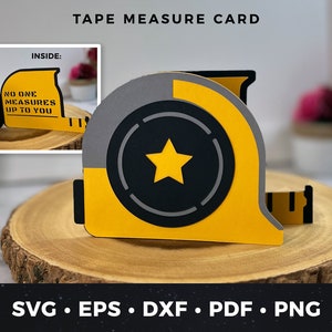 Tarjeta de cumpleaños con cinta métrica svg, archivo de corte con cinta métrica, tarjeta svg de nadie se compara contigo, tarjeta de manitas, svg de manitas, tarjeta de papá hecha a mano svg