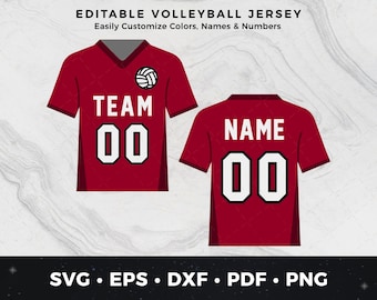 Volleyball Jersey Svg Png pdf dxf eps, Volleyball Print File, Volleyball Cut File, Volleyball Clipart, DIY Volleyball Jersey Clipart, Team