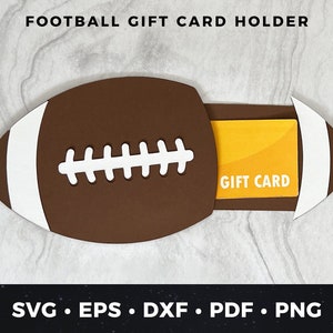Porte-carte cadeau football Svg, cadeau entraîneur de football bricolage, carte de fan de football, cadeau pour amateur de sport, bricolage football fichier coupe, fichier svg football Cricut