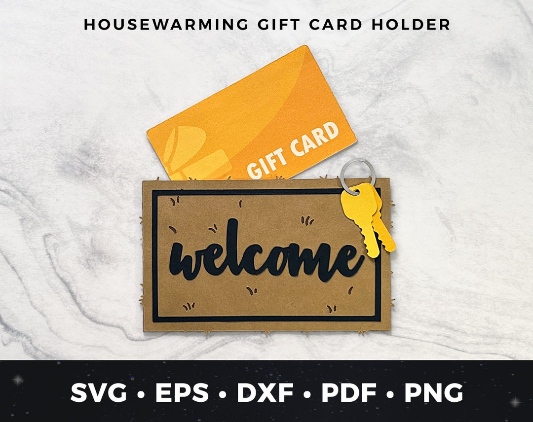 Housewarming Gift Card Holder Svg, Mat Gift Card Holder Svg