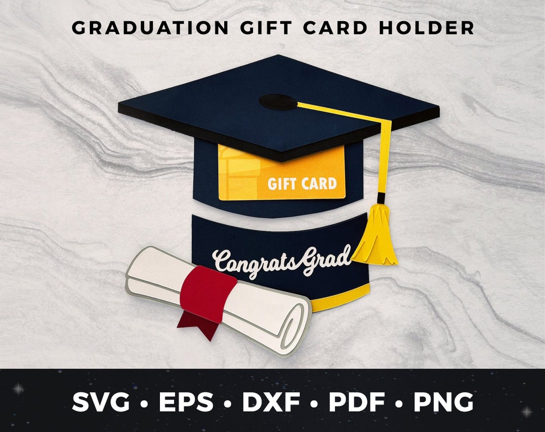 Graduation Cap Gift Card Holder, DIY Graduation Card, Grad Cap Svg