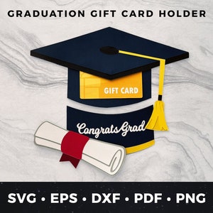 Porta biglietti regalo per cappello di laurea, biglietto di laurea fai da te, cappello di laurea svg, laurea SVG, file di taglio per laurea, progetto Cricut, biglietto di laurea fai da te, laurea