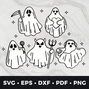 Geister SVG, Halloween svg, Geist svg, Geist svg Bündel, Geist Clipart, niedlicher Geist geschnitten Dateien, Halloween-Geist Design Clipart Digital Download