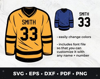 Hockey Jersey Svg Png pdf dxf eps, Hockey Sayings, Hockey Print File, Hockey Cut File, Hockey Clipart, DIY Hockey Jersey Clipart, Jersey svg