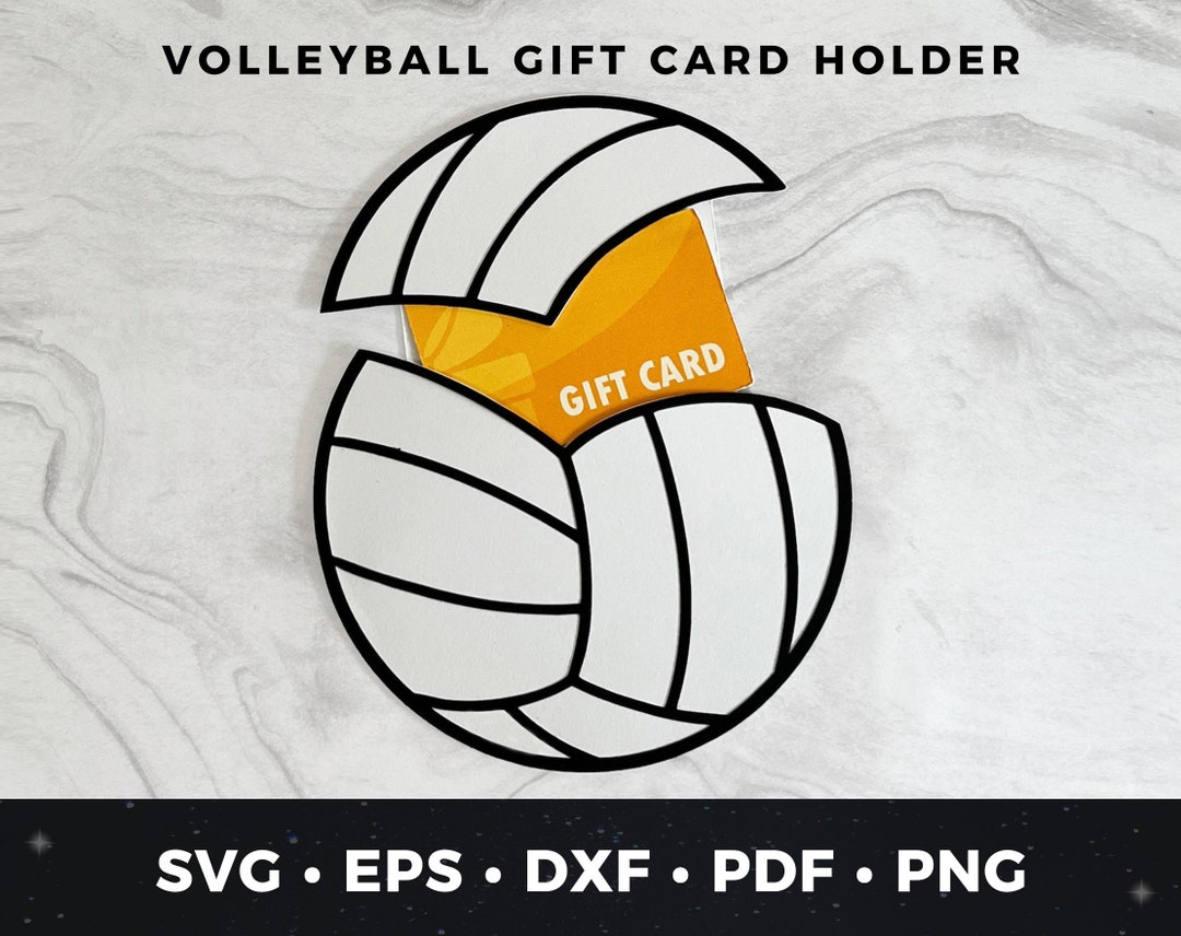 Volleyball Gift Card Holder Svg, DIY Volleyball Coach Gift, Volleyball