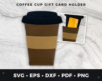 Kaffee Geschenkkartenhalter, To Go Kaffeetasse Geschenkkartenhalter, Kaffeetasse svg, Kaffeetasse Schnittdatei, Kaffee svg, Geschenkkartenhalter Schnittdatei 01