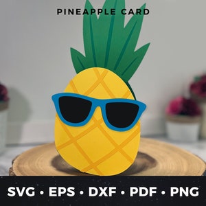 Ananas Karte svg, Ananas Geburtstagskarte svg, Ananas Grußkarte, Ananas Cut File svg, Ananas Karte Cut File svg, Ananas