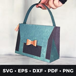 Borsetta di carta 3D in formato SVG, modello di borsa fai da te alla moda, borsa regalo Cricut in formato SVG, elegante borsetta di carta artigianale, borsetta per bomboniere in formato SVG, borsa in formato SVG
