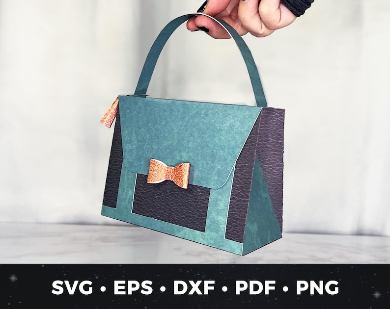 3D Paper Purse SVG, DIY Fashion Handbag Template, Cricut Purse Gift SVG ...