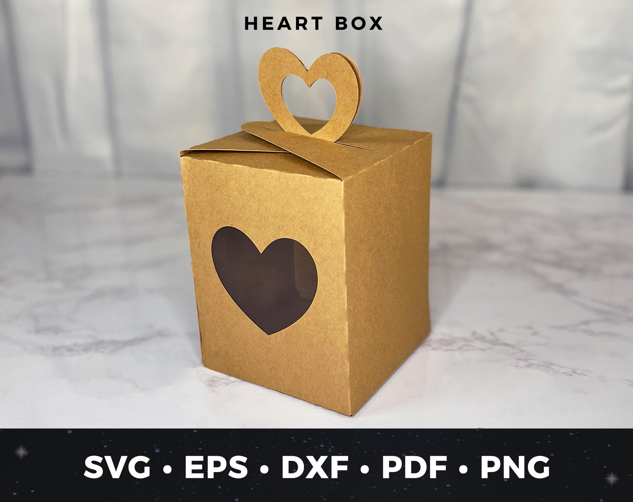 Heart Gift Box SVG, Baby Shower Favor Box, 3D Wedding Treat Box