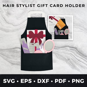 Porte-carte cadeau coiffeur Svg, carte svg pour coiffeur, porte-carte cadeau salon, journée spa svg, coupe de cheveux carte-cadeau svg, carte de coiffeur bricolage