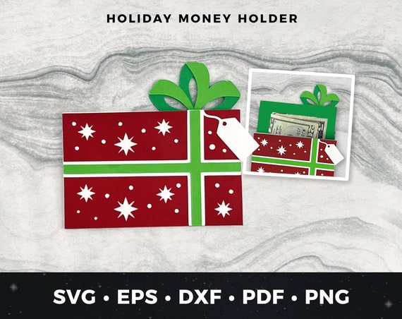 Christmas Money Holder svg, Christmas Present Money Holder svg, Holiday Money Holder svg, Christmas Money Gift Cut File, Christmas Money svg
