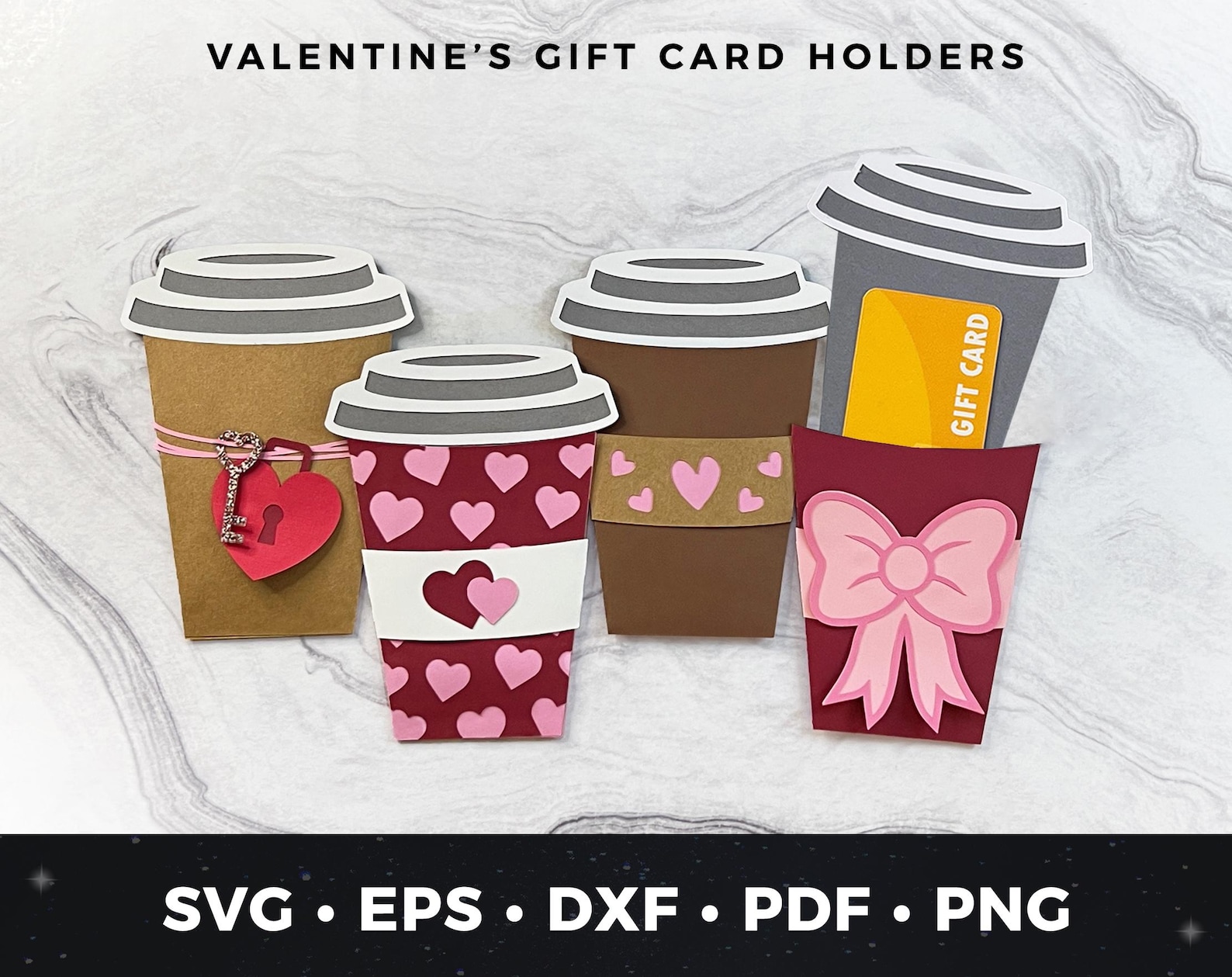 Valentine's Day Coffee Gift Card Holder