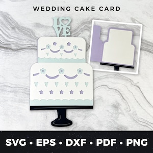 Wedding Cake Card svg, Bridal Shower Card svg, Wedding Card Cut File, Newly Wed Card svg, Engagement Card svg, Wedding Cut File, Cake svg