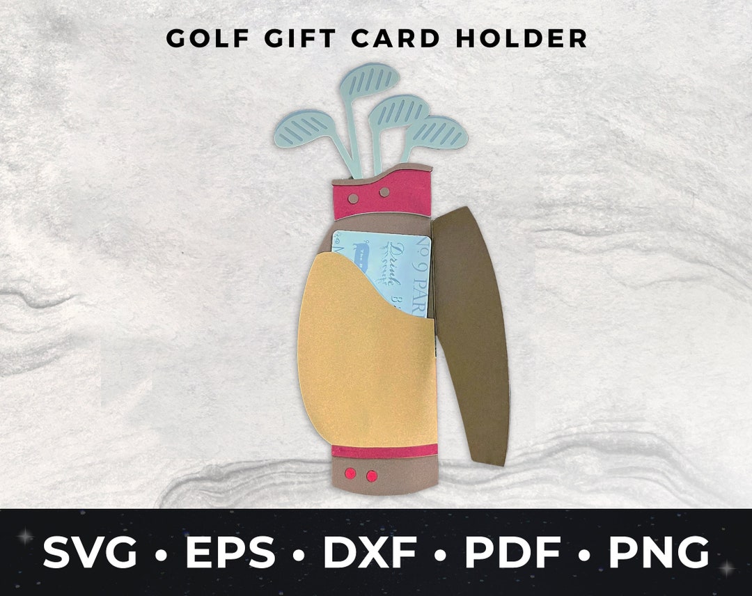 Golf Gift Card Holder Svg Golf Bag Giftcard Holder Svg DIY - Etsy