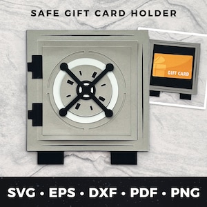 Tresor Geschenkkartenhalter, Geld Tresor Karte svg, Bank Safe Geburtstagskarte, Banktresor Geschenkkartenhalter, Tresorkarte svg, Safe Cut Datei