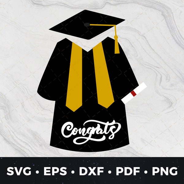 Graduation svg, Graduation Vector, Graduation Clip Art, Graduation Gown svg, Grad Gown svg, Graduation png, Grad png, Congrats Grad svg