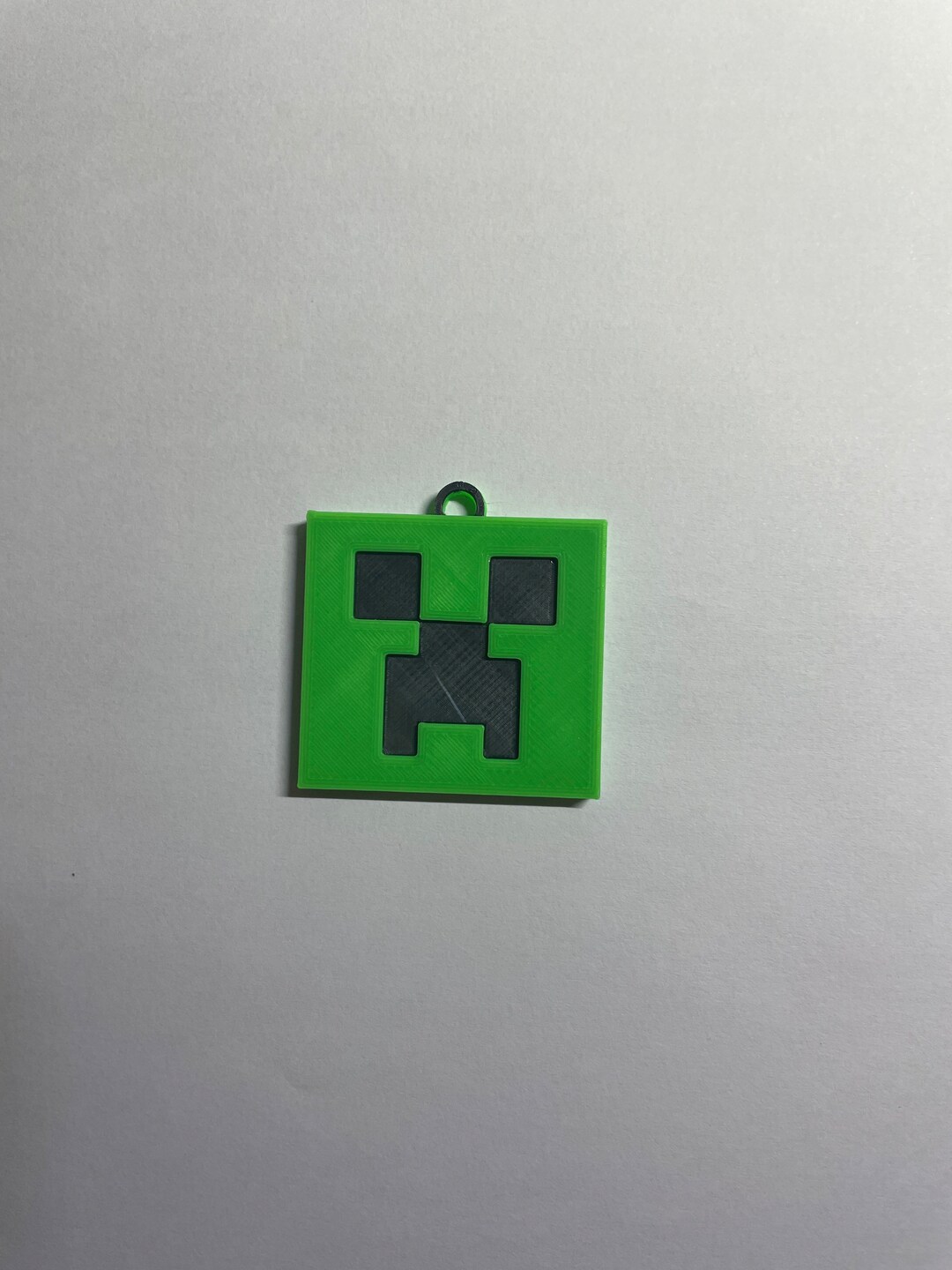 3D Printed Minecraft Creeper Style. Gift, Name Tag, Birthday, Keychain