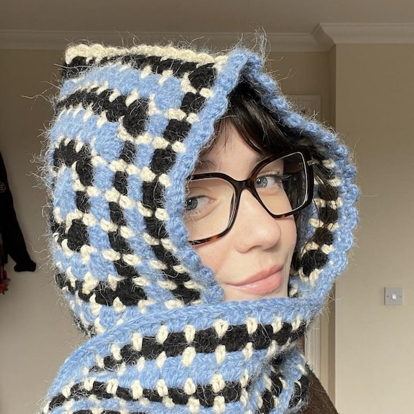 Granny Square Scoodie CROCHET Pattern